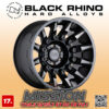 MÂM BLACK RHINO MISSION 17x8.5 | 6x139.7 | ET00 | CB112.1 | MÀU ĐEN MỜ