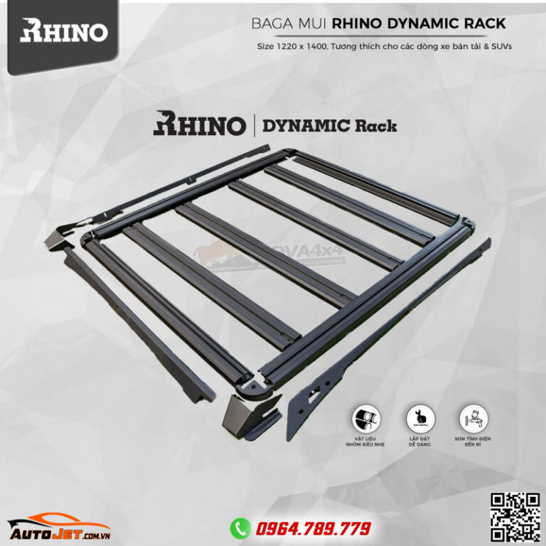 BAGA MUI RHINO DYNAMIC RACK BẰNG NHÔM CHO XE BÁN TẢI AutoJet Car Audio Accessories