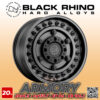 MÂM BLACK RHINO ARMORY 20x9.5 | 6x139.7 | ET 06 | CB106.1 | MÀU XÁM ĐEN