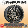 MÂM BLACK RHINO SHREDDER RF™ 17x9.0 | 6x139.7 | ET00 | CB112.1 | MÀU ĐEN MỜ